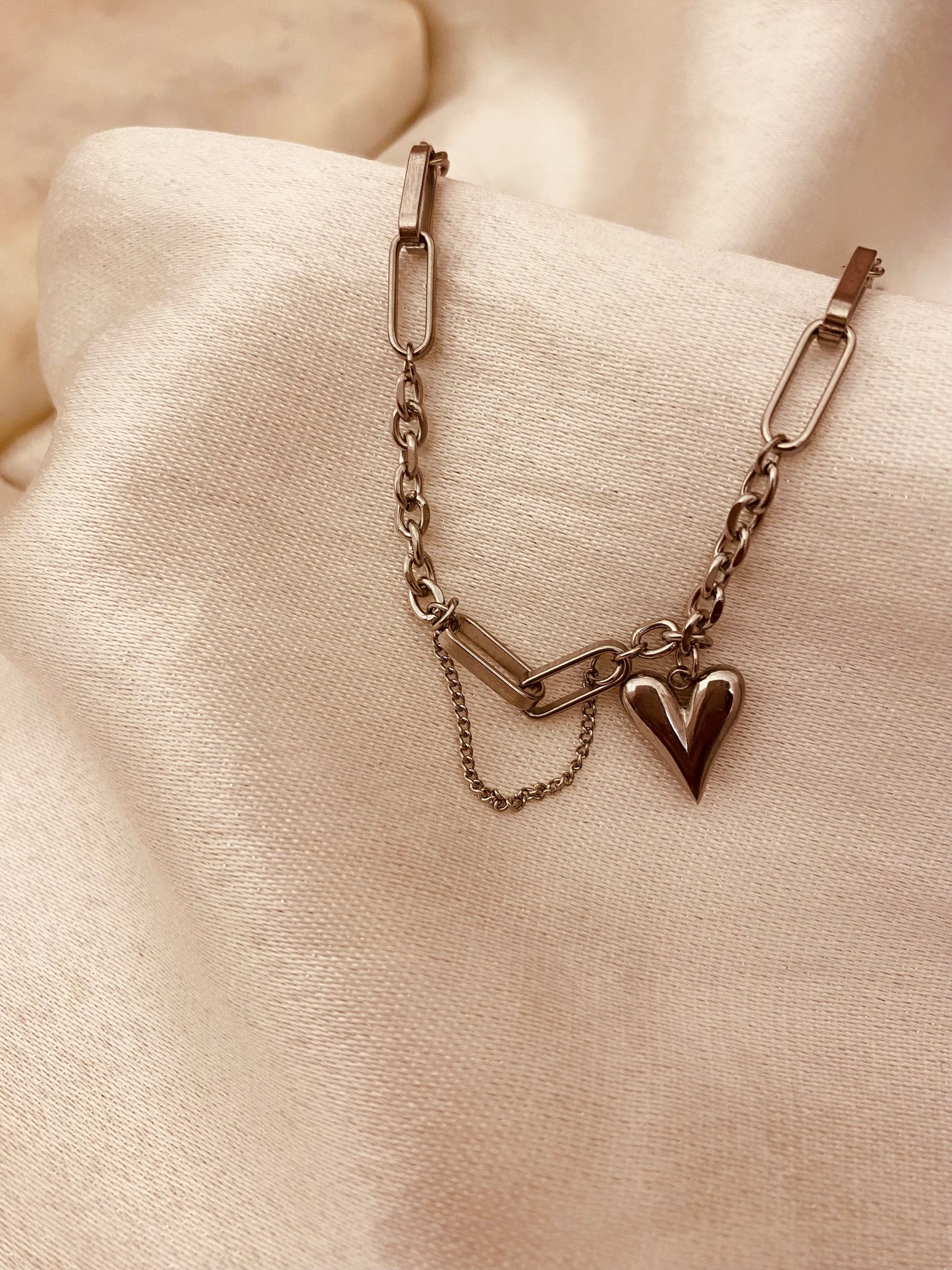 Silver Heart Necklces