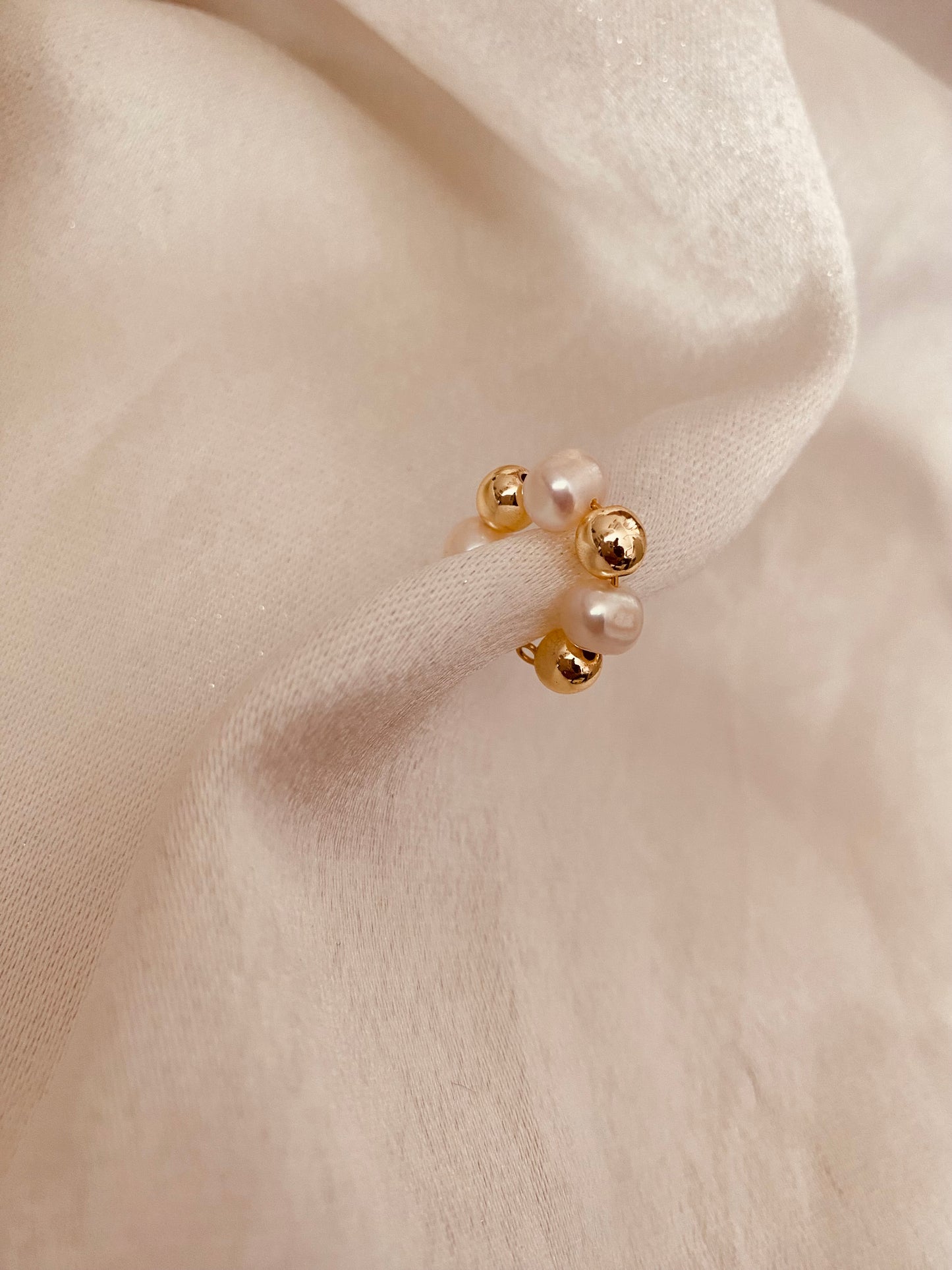 Gold Pearl Ear Cuff