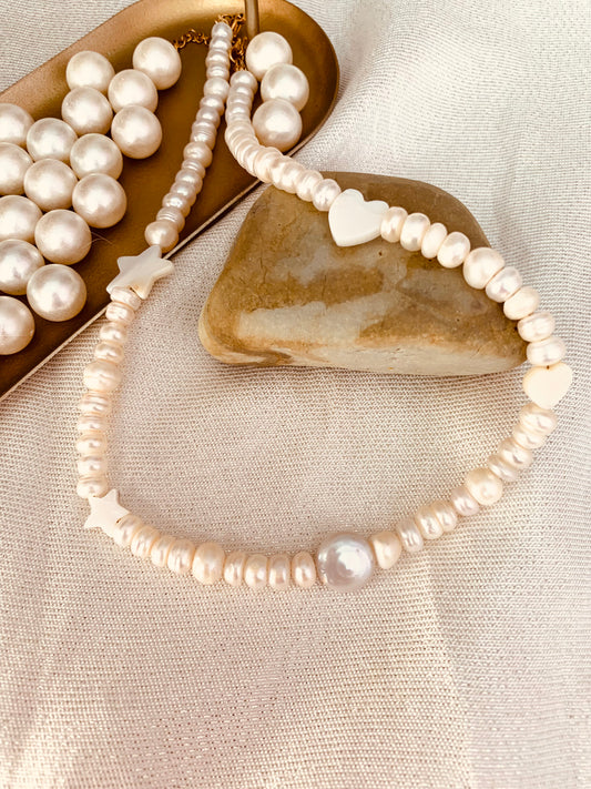 Pearl Nácar Choker Necklace